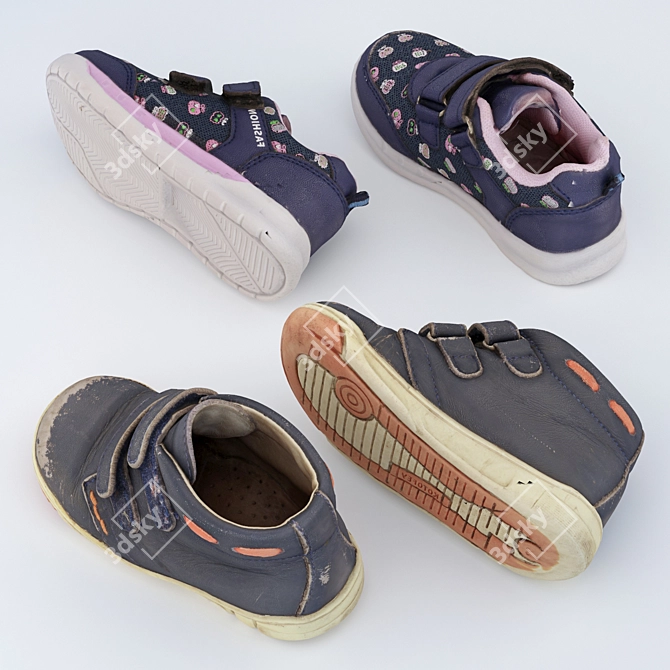 3D Scanned Children's Shoes 146: High-Quality Texture Maps 3D model image 3