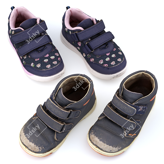 3D Scanned Children's Shoes 146: High-Quality Texture Maps 3D model image 4