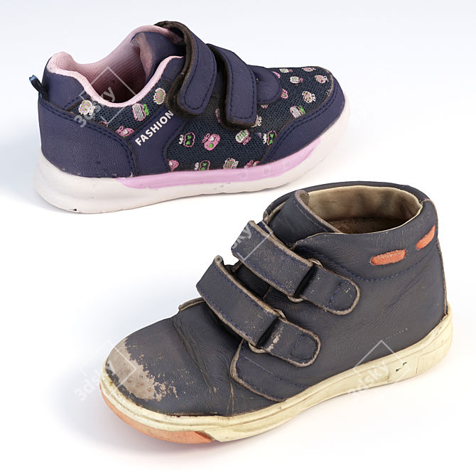 3D Scanned Children's Shoes 146: High-Quality Texture Maps 3D model image 6