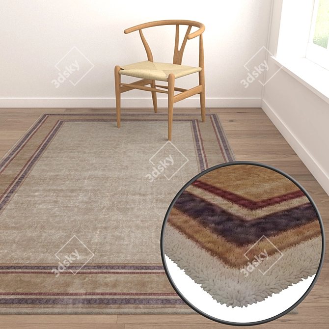 Title: Versatile Set of Premium Carpets 3D model image 5