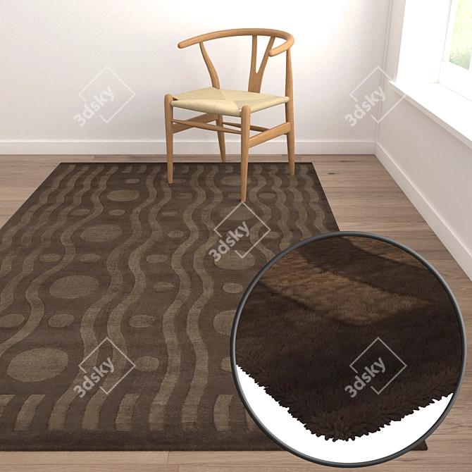 Title: Luxury Carpet Set - High-Quality Textures 3D model image 5