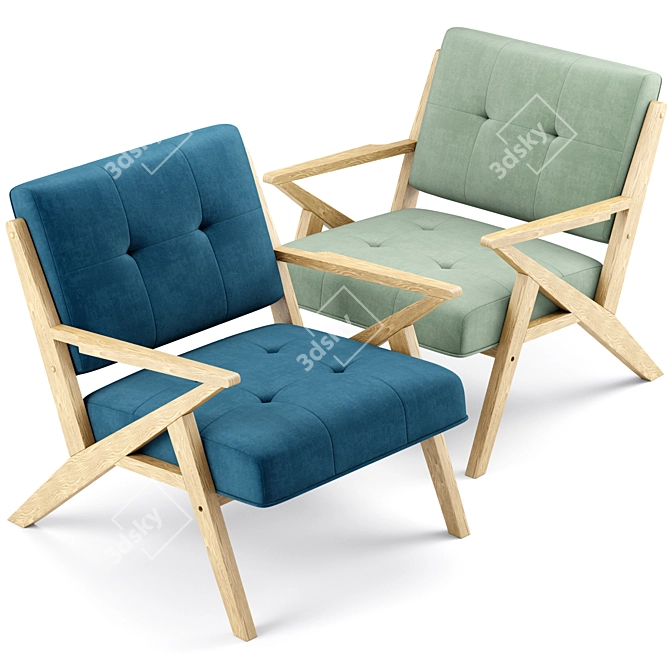 Modern Rocket Lounge Chair: Stylish, Comfy & Multifunctional 3D model image 1