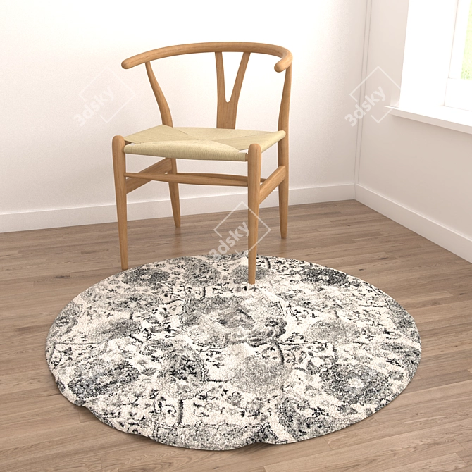 Versatile Round Carpets Set 3D model image 4