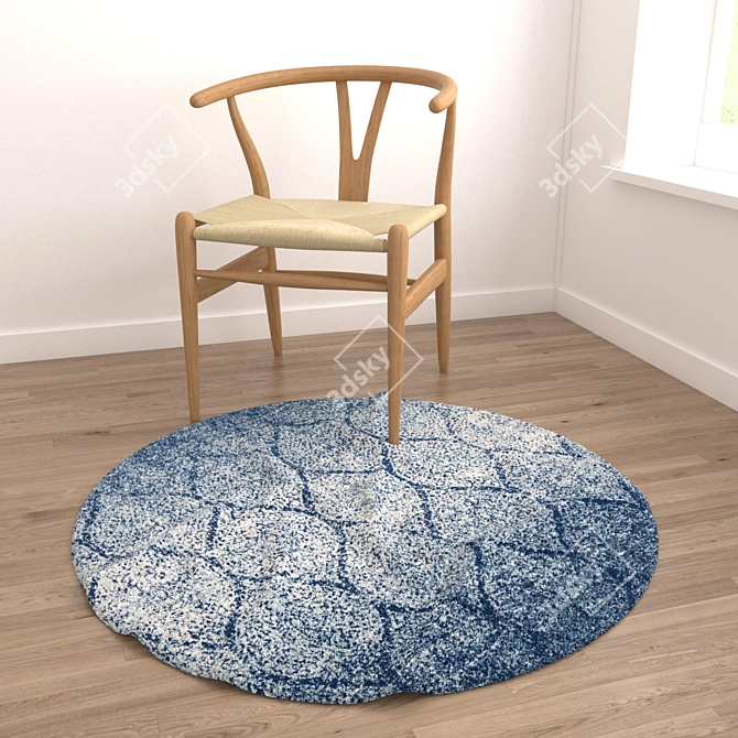 Round Carpet Set: Versatile 6-Piece Rug Collection 3D model image 4