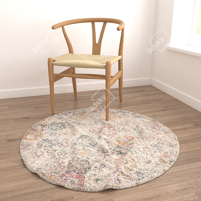 Versatile Round Carpets Set 3D model image 4