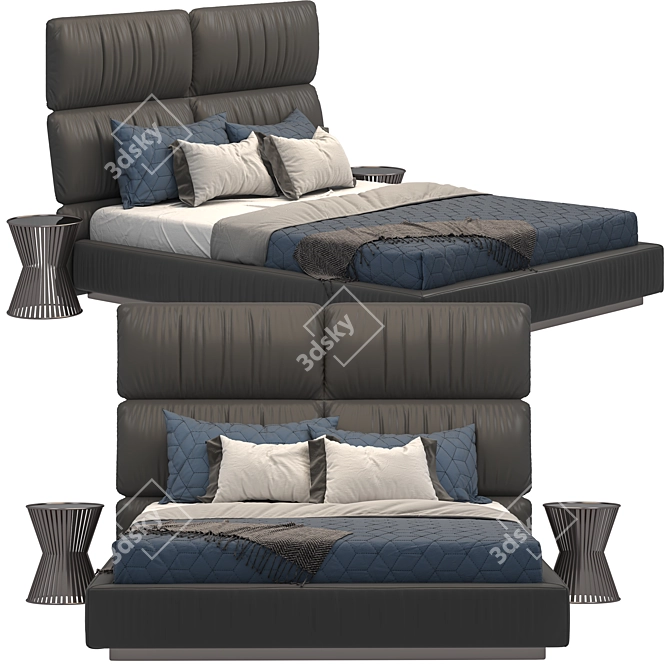 Luxury Bed 3D Model 3D model image 1
