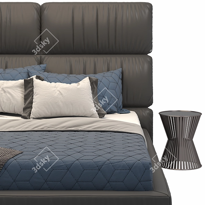 Luxury Bed 3D Model 3D model image 2