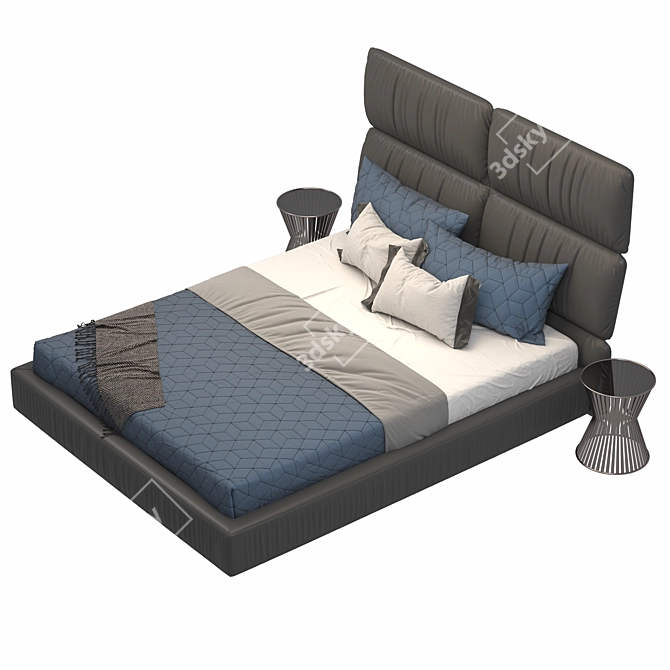 Luxury Bed 3D Model 3D model image 3