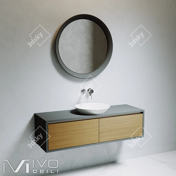 Customizable Console with Sink by VIVOMOBILI 3D model image 1