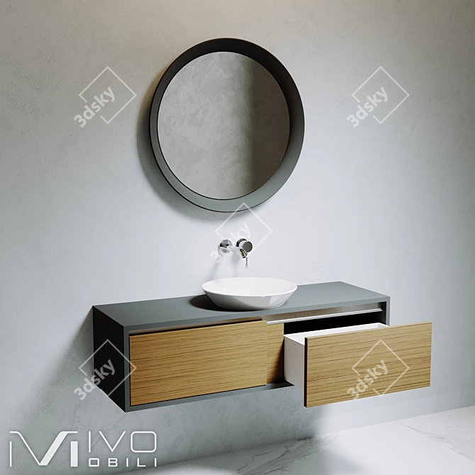 Customizable Console with Sink by VIVOMOBILI 3D model image 2