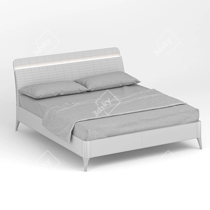 Modern Toffee Bed / Selena Color 3D model image 3