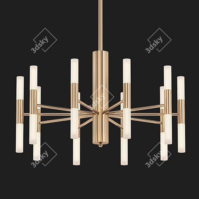 Sleek Sputnik Chandelier 3D model image 1