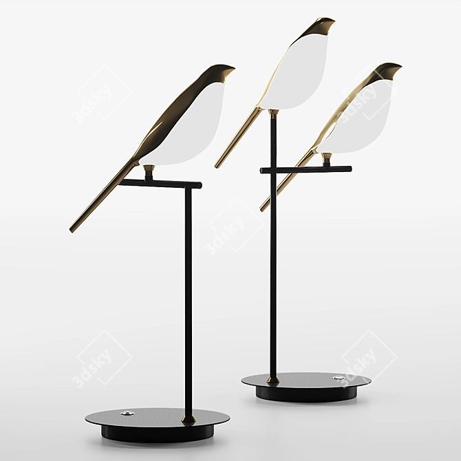 Bird Inspired Table Lamp - Lampatron Nomi Tab 3D model image 1