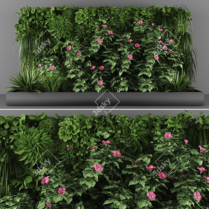 Green Oasis Vertical Garden 3D model image 1