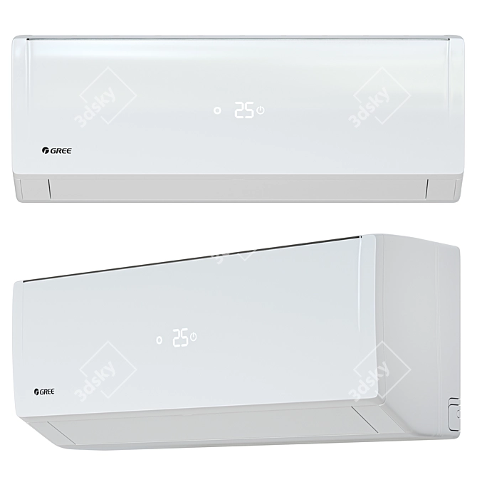 GREE GWH07QA-K3DNB6C Smart 7K BTU Air Conditioner 3D model image 1