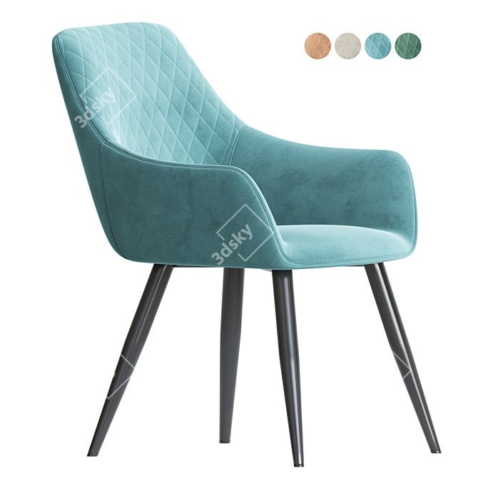 Elegant Ravi Dining Chair for Stylish Spaces 3D model image 2