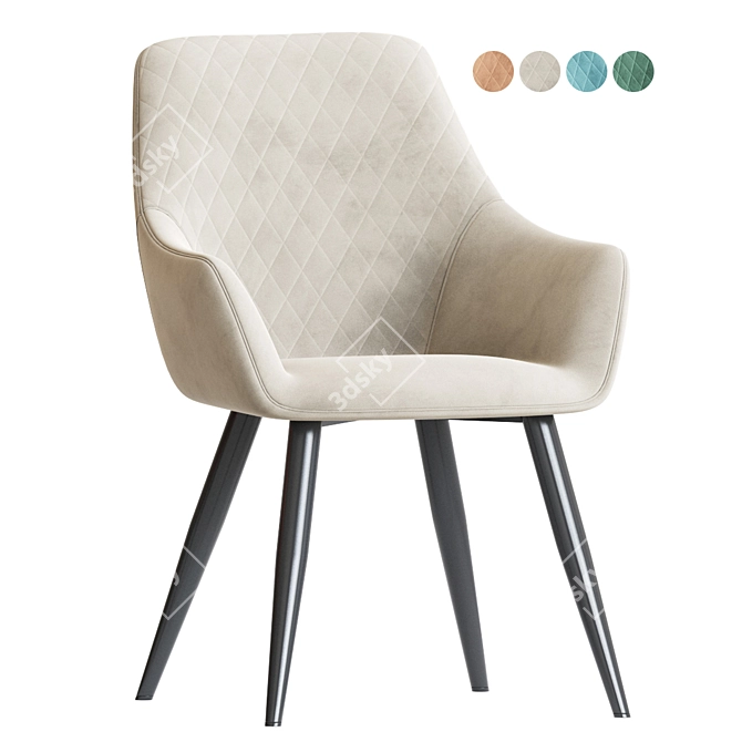 Elegant Ravi Dining Chair for Stylish Spaces 3D model image 4