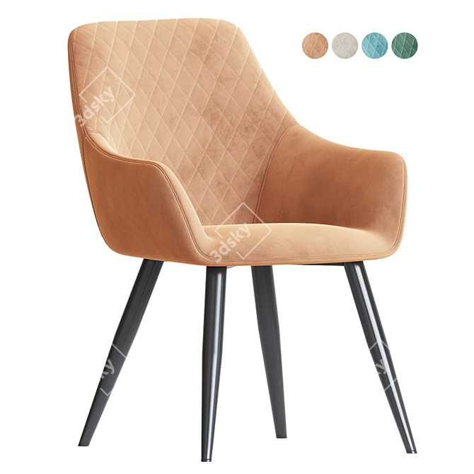 Elegant Ravi Dining Chair for Stylish Spaces 3D model image 5