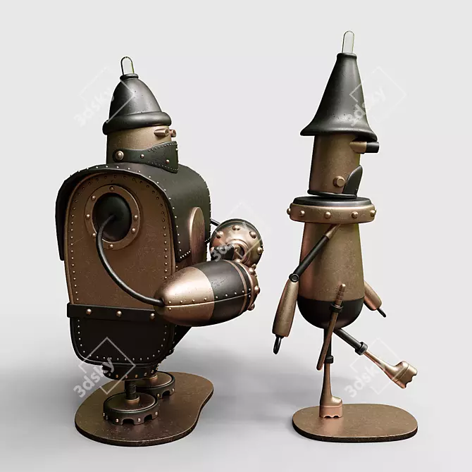 Machinarium Collectible Figurine Set 3D model image 2