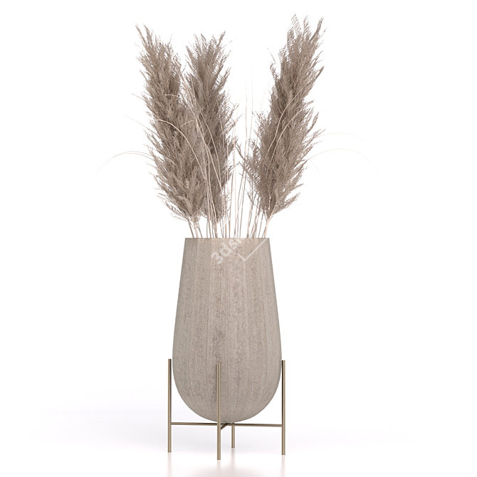 Elegant Dried Pampas Set 3D model image 8