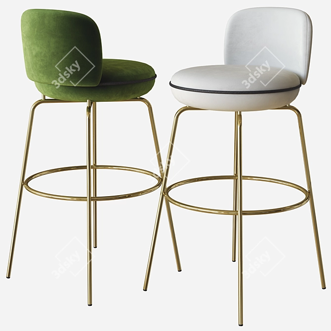 Elevate Your Space: Merwyn Barstool 3D model image 2