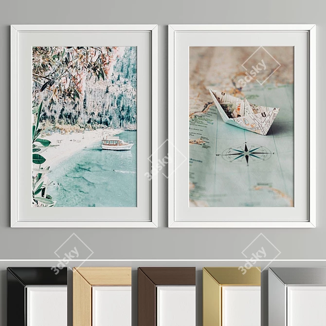 Elegant Art Frame Set 3D model image 3