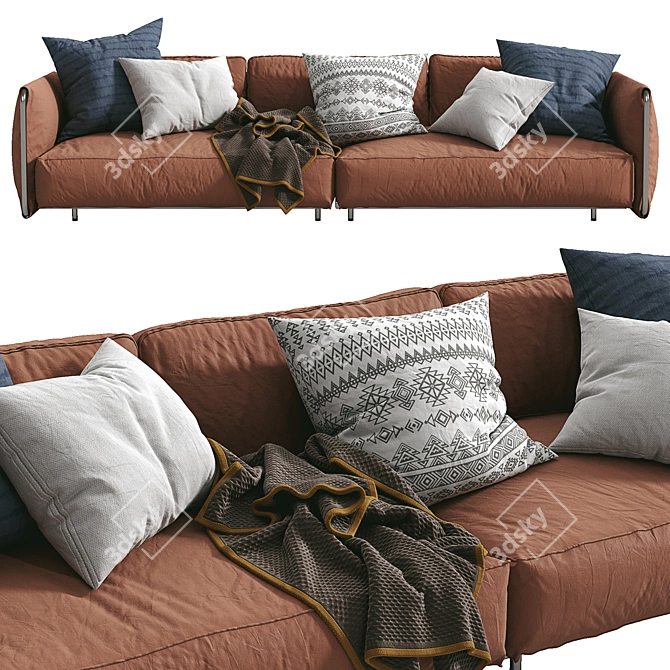 Flexform Sofa Edmond: Timeless Elegance 3D model image 1