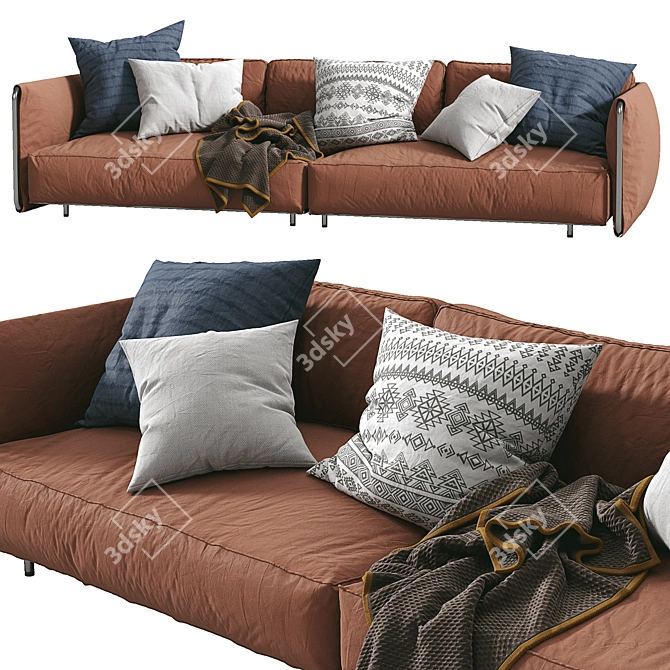 Flexform Sofa Edmond: Timeless Elegance 3D model image 4