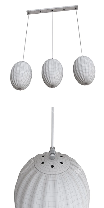 FROTO 3 Pendant Lamp - Metal and Colored Glass 3D model image 5