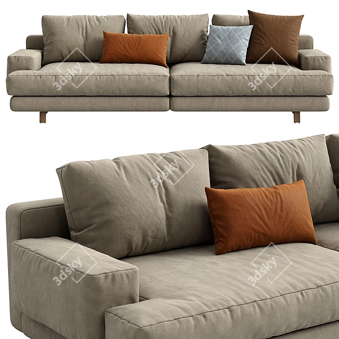 Elegant Marmont Sofa by Papadatos 3D model image 1