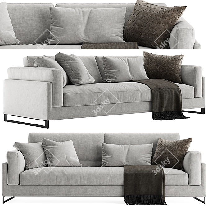 Modern Davis IN Sofa, Frigerio Salotti 3D model image 1