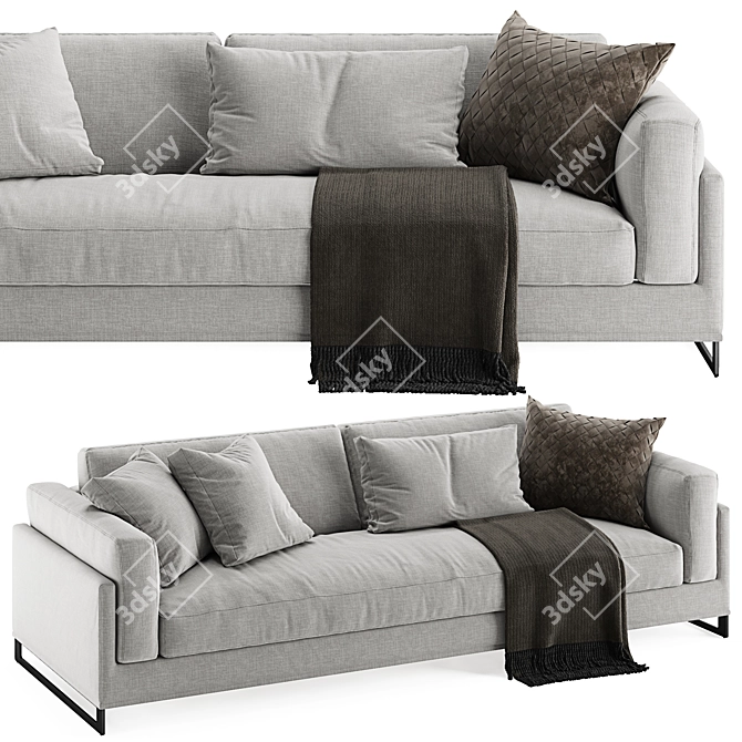 Modern Davis IN Sofa, Frigerio Salotti 3D model image 3