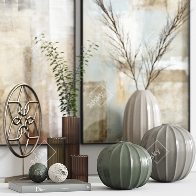 Modern Decor Set: 3ds Max 2016, OBJ, FBX, Textures 3D model image 3