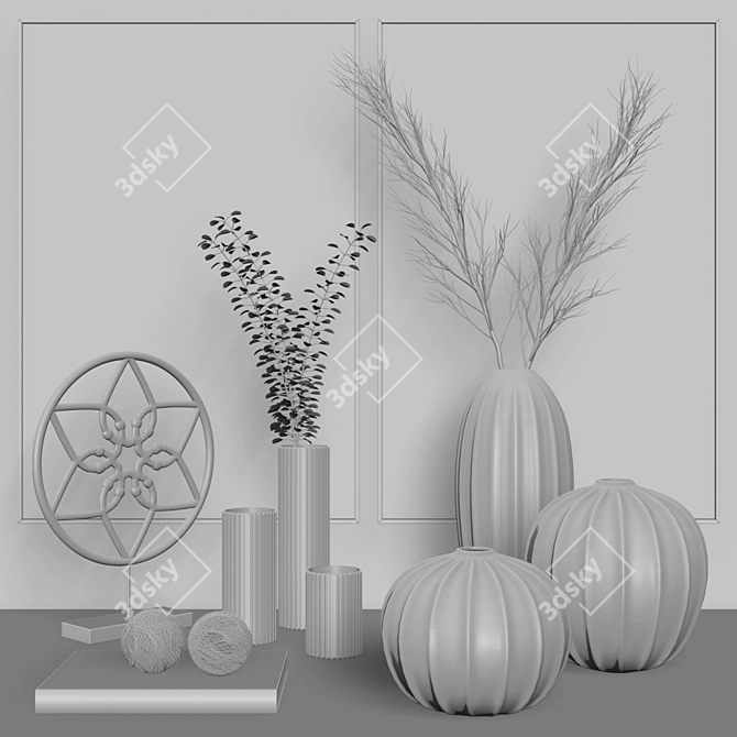 Modern Decor Set: 3ds Max 2016, OBJ, FBX, Textures 3D model image 4