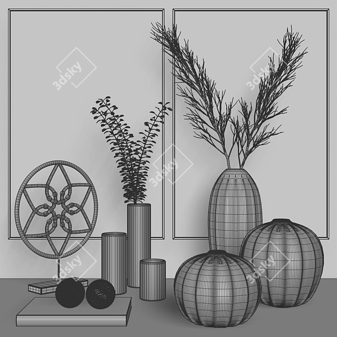 Modern Decor Set: 3ds Max 2016, OBJ, FBX, Textures 3D model image 5