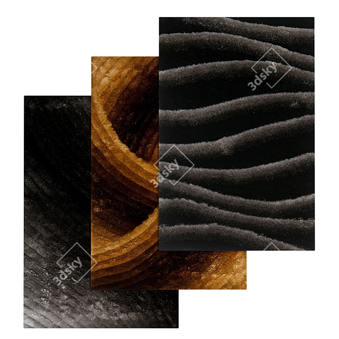 Luxury Carpet Set: High-Quality Textures 3D model image 1