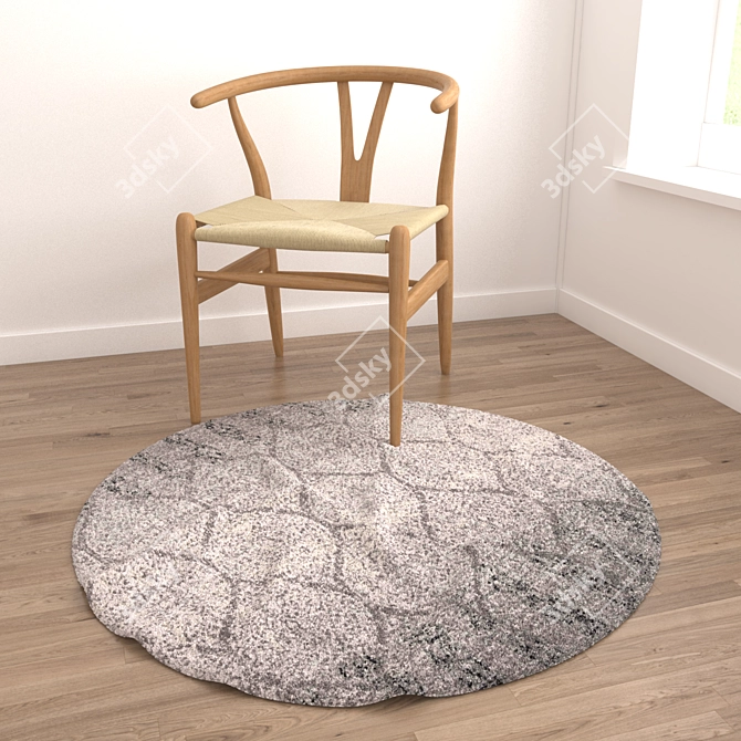 Round Carpets Set - Versatile and Detailed 3D model image 4