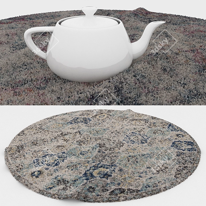 Round Carpets Set: Versatile and High-Quality 3D model image 3