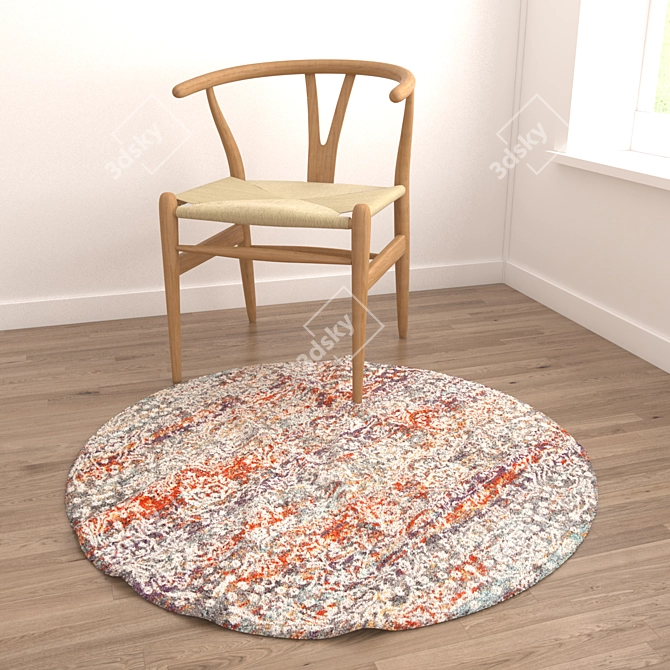 Round Carpets Set: Versatile and High-Quality 3D model image 4