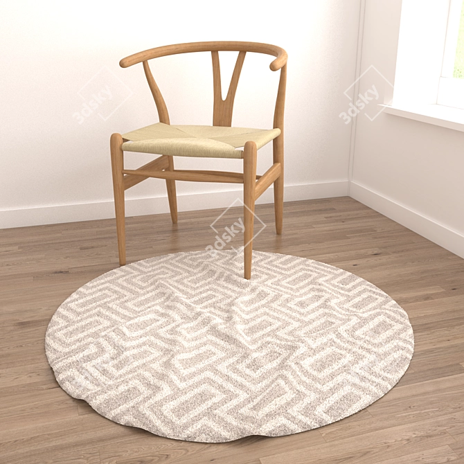 Versatile Round Carpets Set 3D model image 4