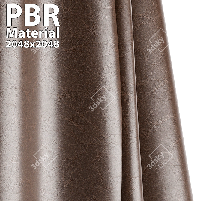 Luxury Leather PBR Texture 3D model image 1