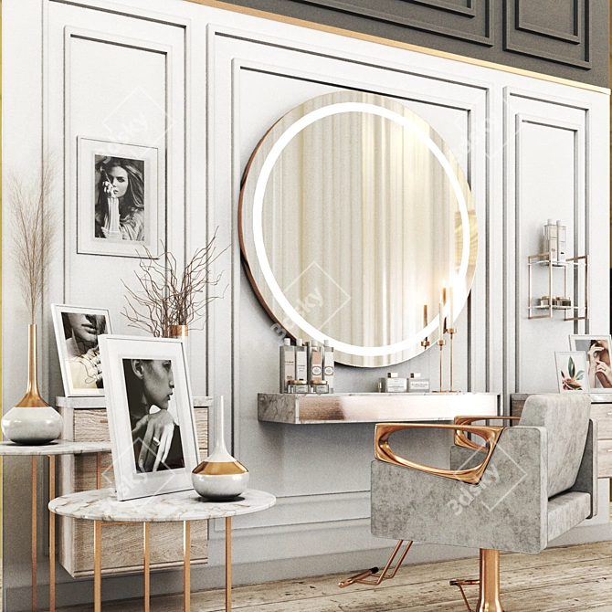 Classic Beauty Salon: Elegant and Timeless 3D model image 2