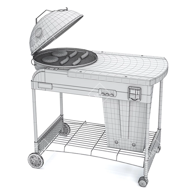 18-Inch Barbecue Grill Set 3D model image 5