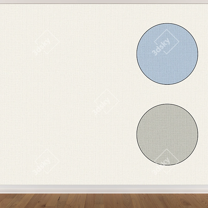 Seamless Wallpaper Set (3 Colors) 3D model image 1