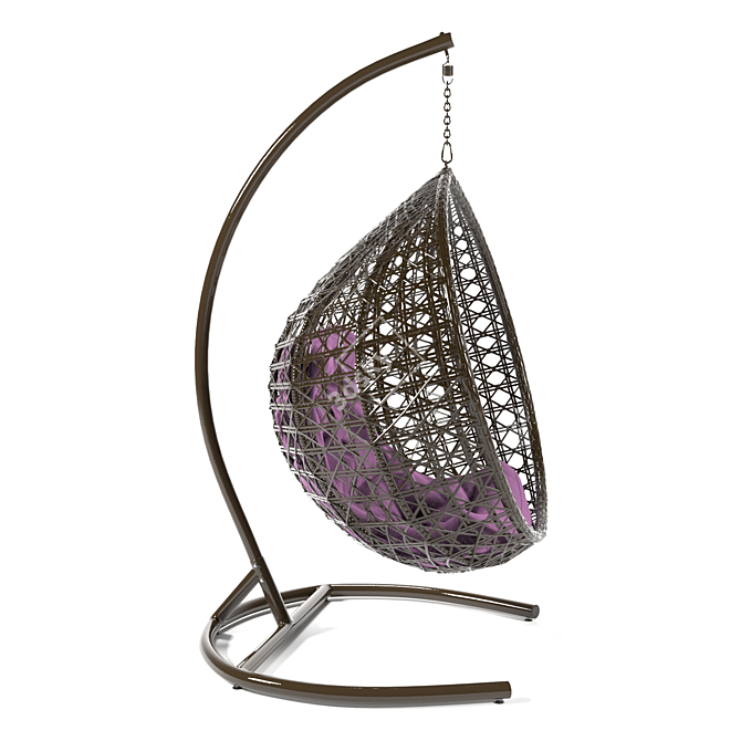 OM Hanging Chair STULER. Eco-Rattan. Holds up to 240kg. 3D model image 2