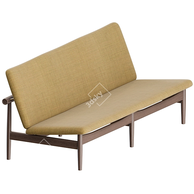 Finn Juhl Japan Sofa 3-Seater 3D model image 5