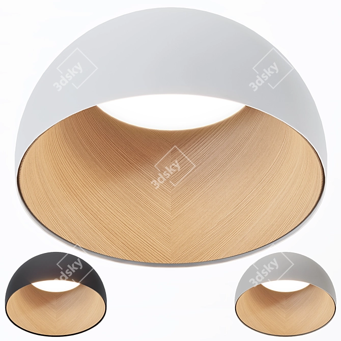 Elegant Vibia Duo Ceiling Lamp 3D model image 1