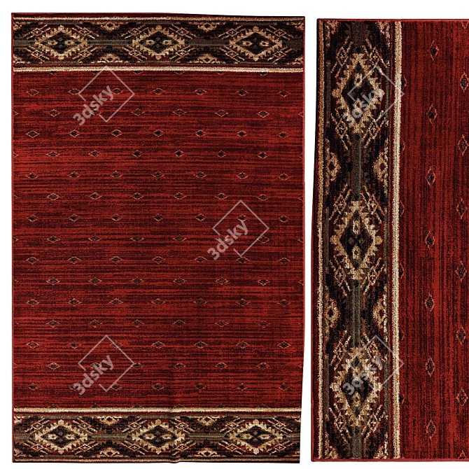 Luxury Handmade Rug | Elegant Design 3D model image 1