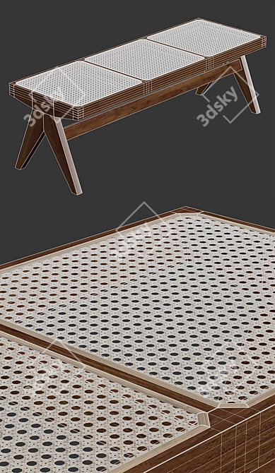 Modern Cassina 057 Civil Bench 3D model image 4