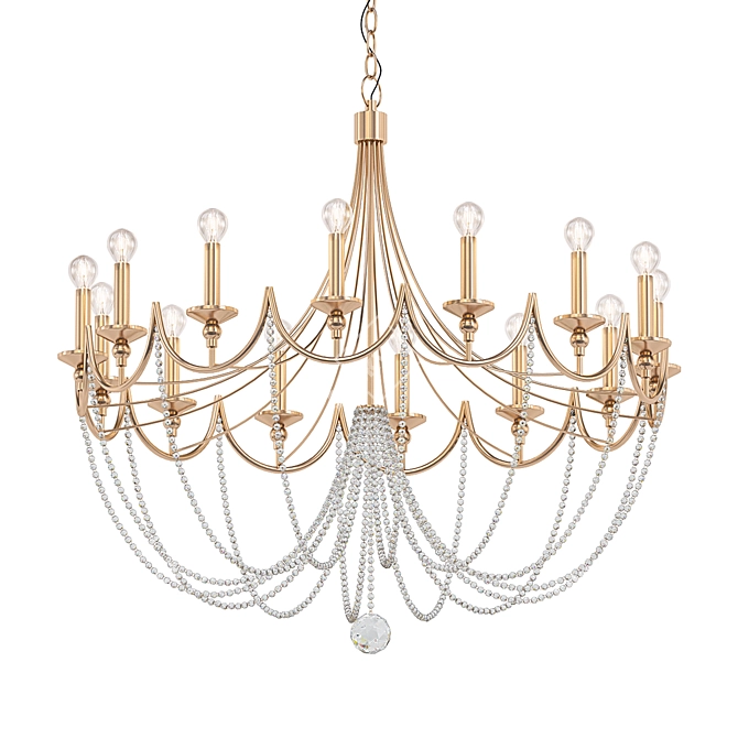 Elegant Sandra 12-Light Chandelier 3D model image 1